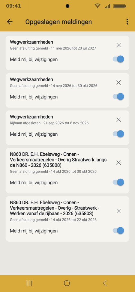 Bewaarde meldingen