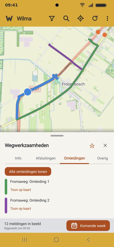 Het tabblad Omleidingen