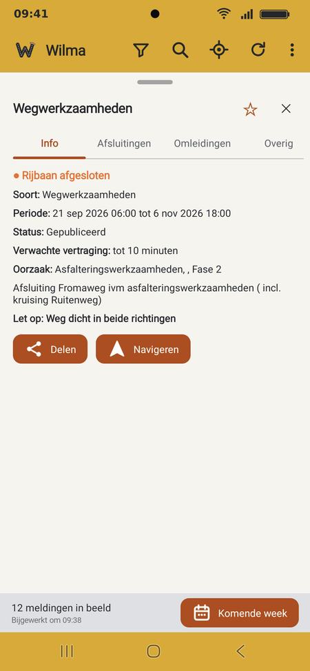 Het uitgetrokken detailvenster