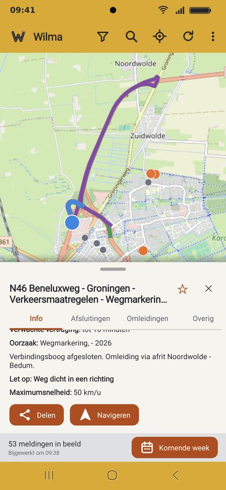 De knop Navigeren in het detailvenster