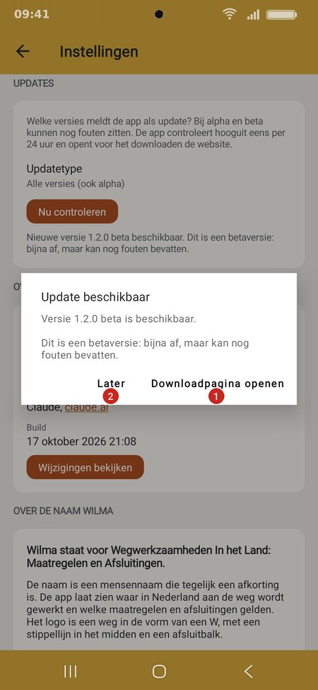 Melding dat er een nieuwere versie is